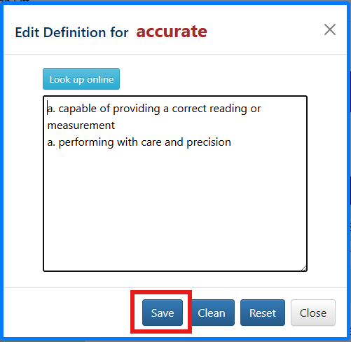 update definition