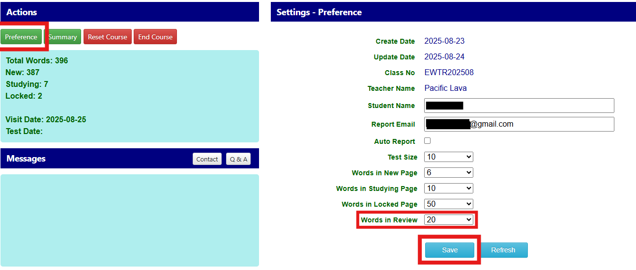 increase word number